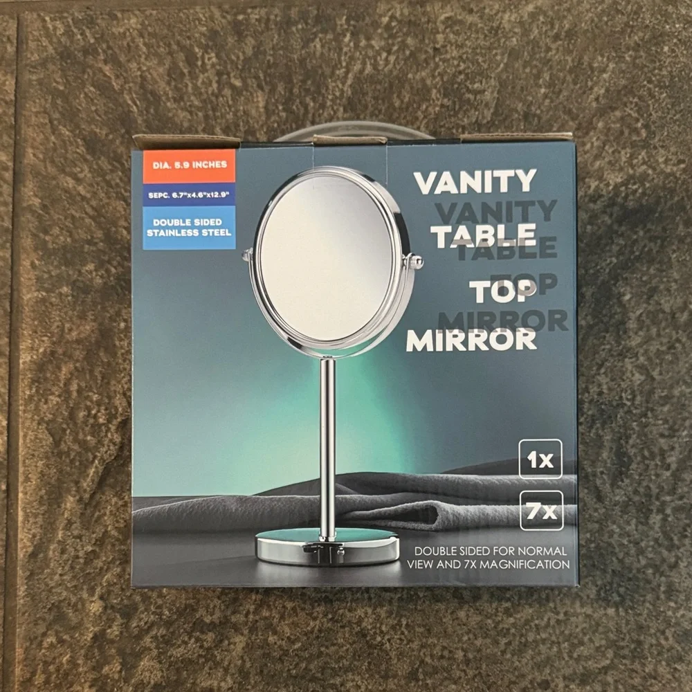 Stainless Steel Vanity Table Top Mirror